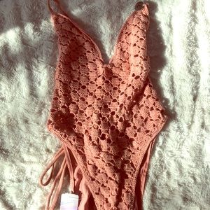 NWT- Crochet and bib cut one piece swimsuits